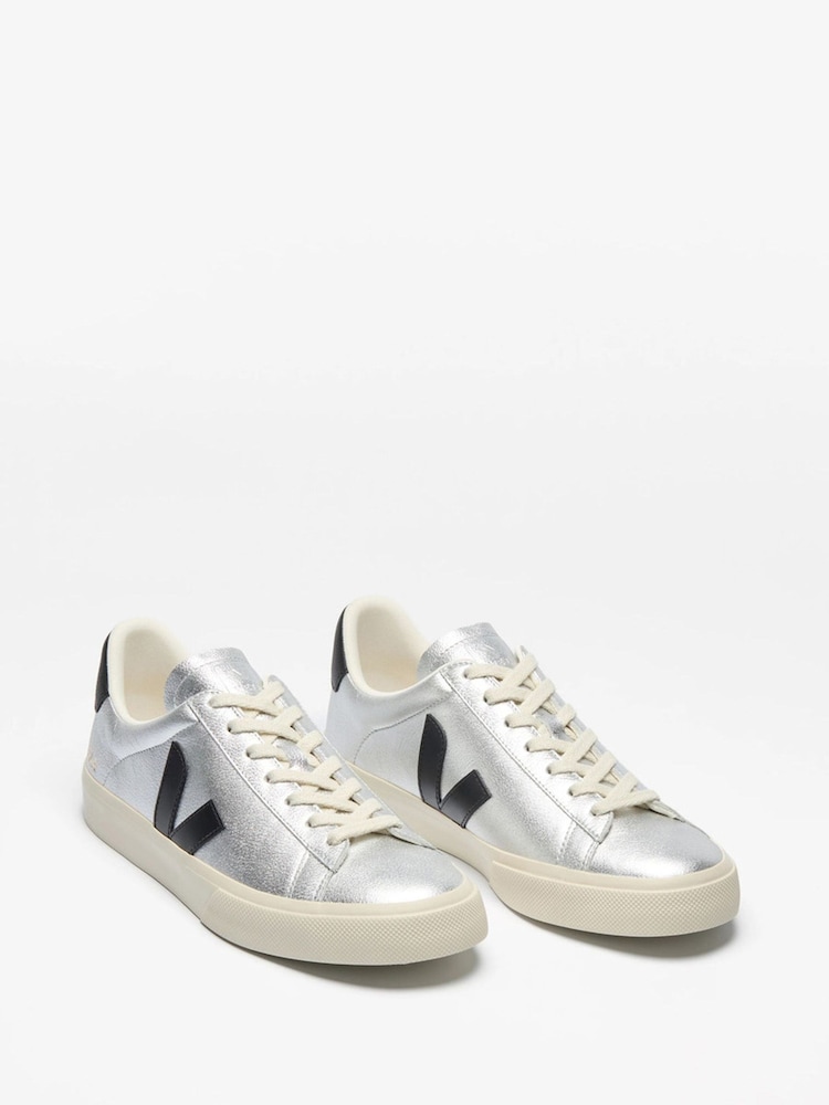 Veja Silver Black Campo Trainers - Image 4 of 4