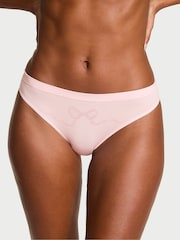 Victoria's Secret Angel Pink Bow Thong Knickers - Image 1 of 2