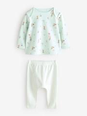 Green Ditsy Top 2 Piece - Image 1 of 1