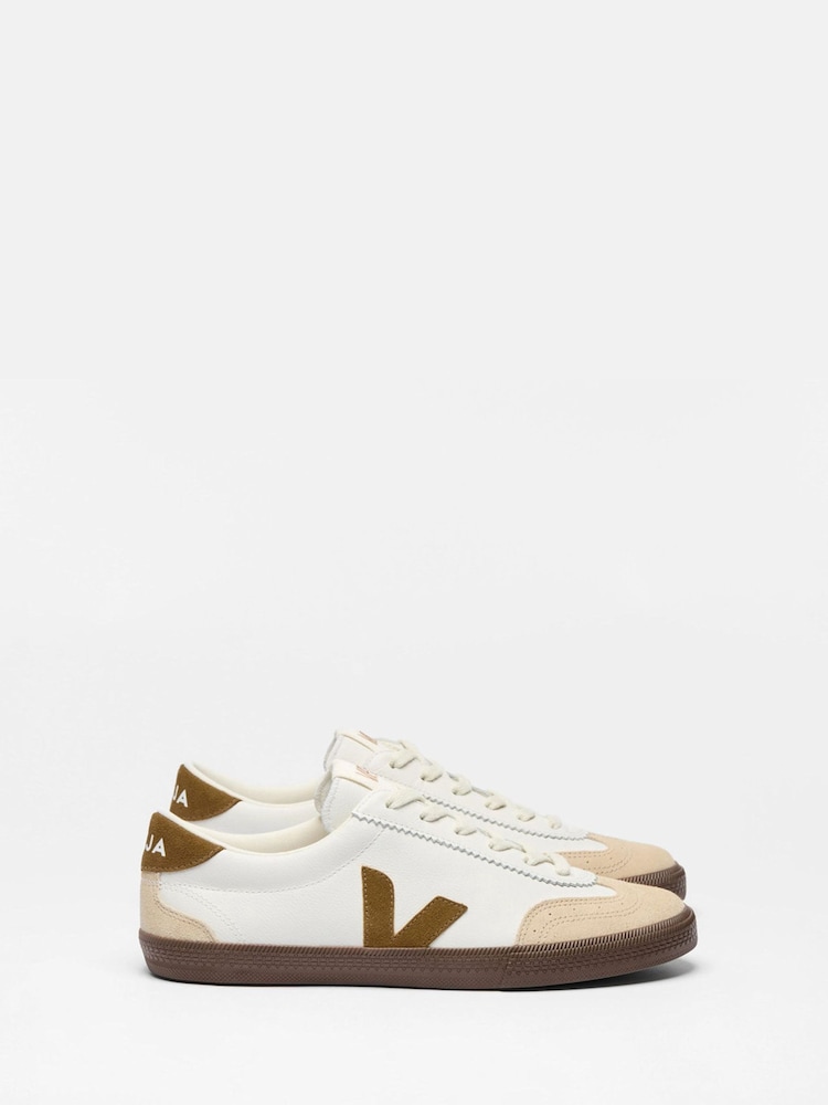 أبيض مع بيج وبني فاتح - حذاء رياضي Volley من Veja - صورة 2 من 5