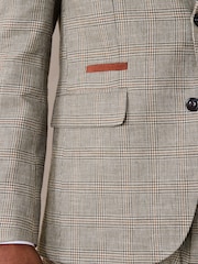 Green N. Premium Slim Fit Check Suit Jacket - Image 5 of 13