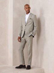 Green N. Premium Slim Fit Check Suit Trousers - Image 2 of 10