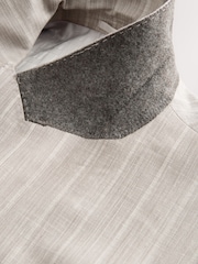 Stone N. Premium Tailored Fit Lyocell Linen Blend Stripe Suit Jacket - Image 11 of 13