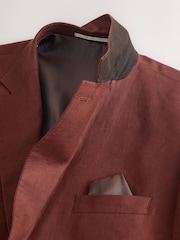 Brown N.Premium Tailored Fit Linen Suit Jacket - Image 10 of 13