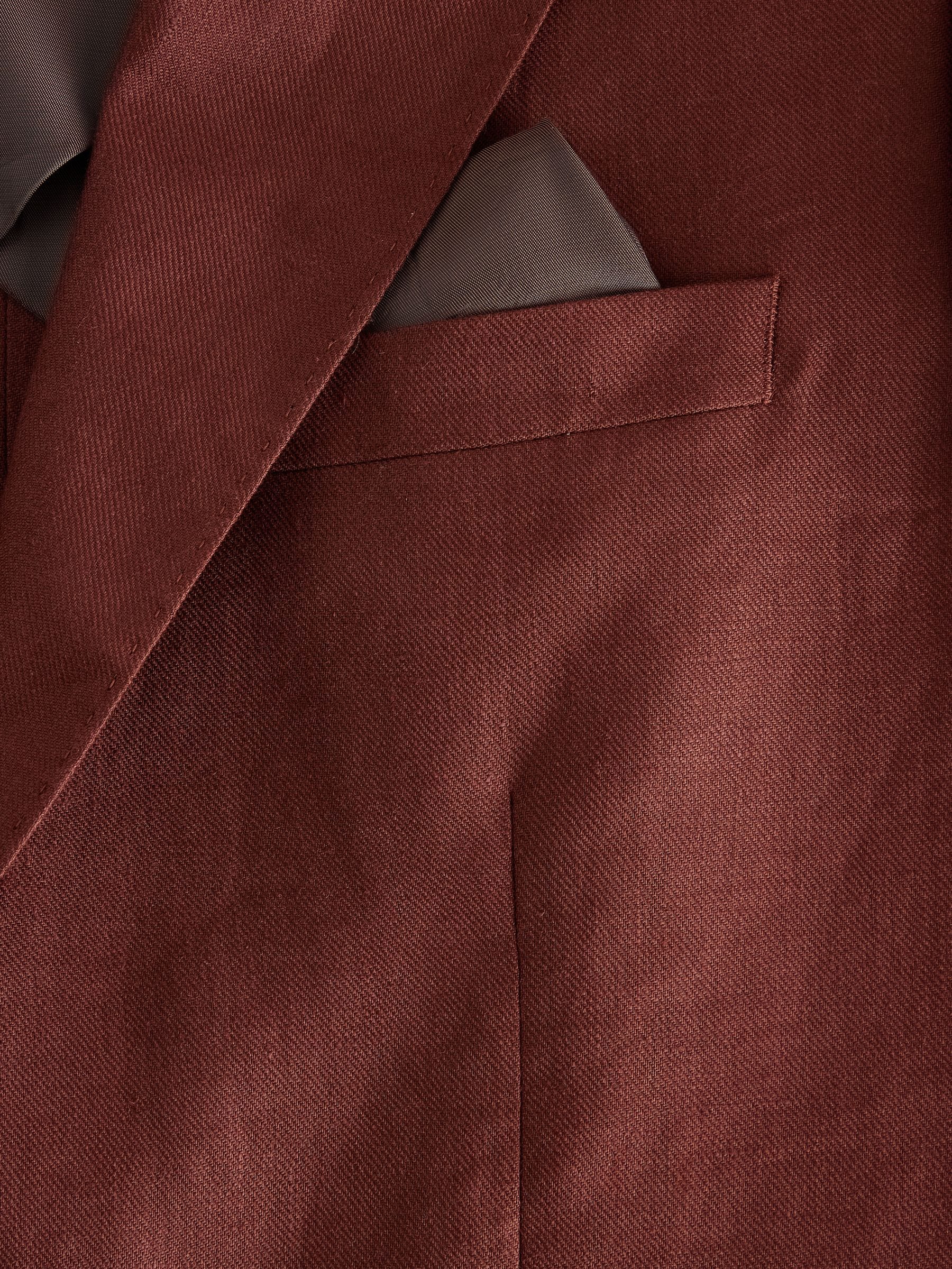 Cumpără Maro - N.Premium Tailored Fit 100% Linen Suit Jacket from