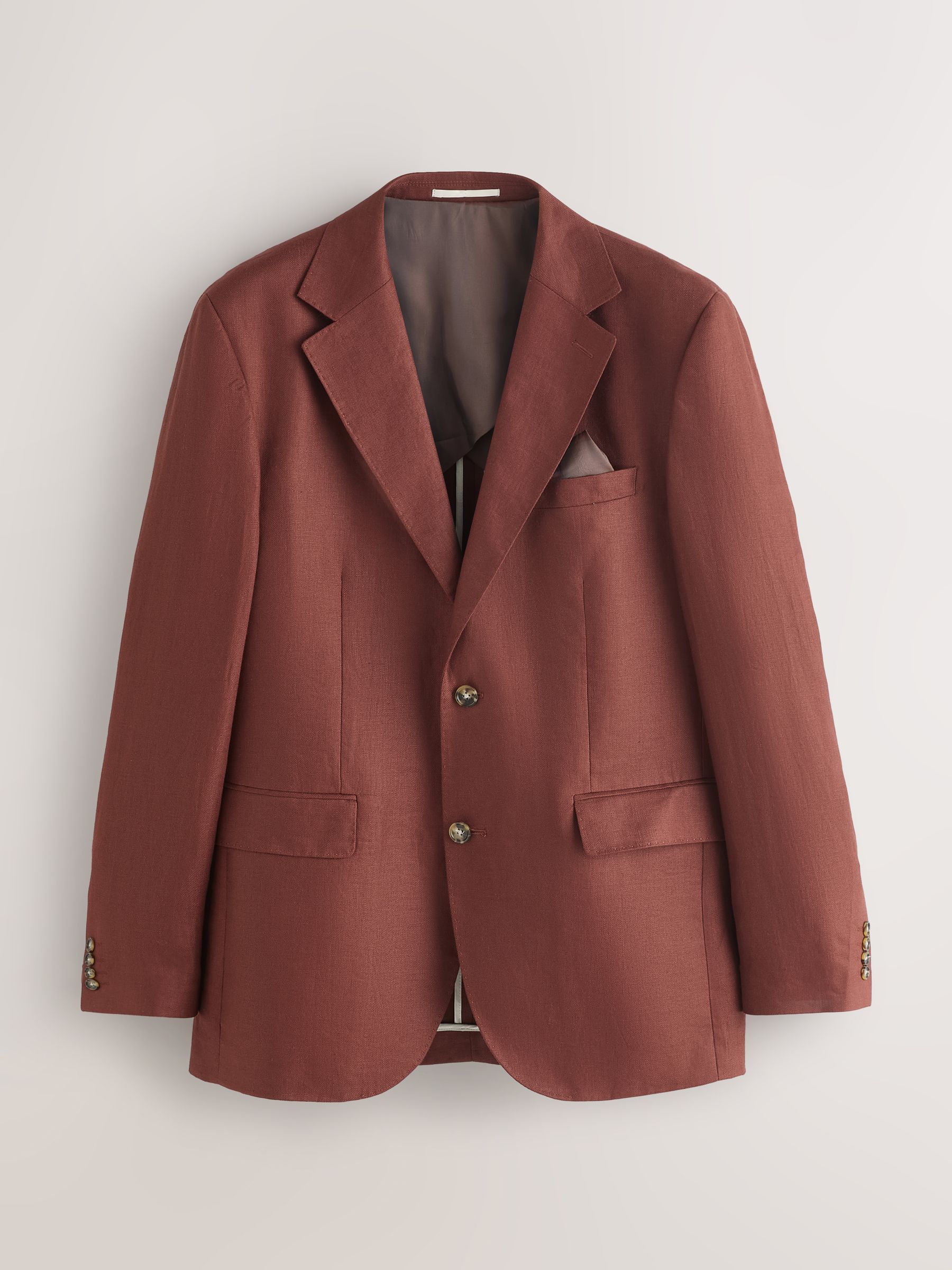 Cumpără Maro - N.Premium Tailored Fit 100% Linen Suit Jacket from