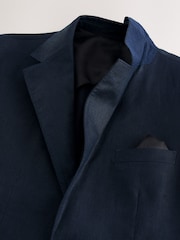 Blue N.Premium Tailored Fit Linen Suit Jacket - Image 11 of 13
