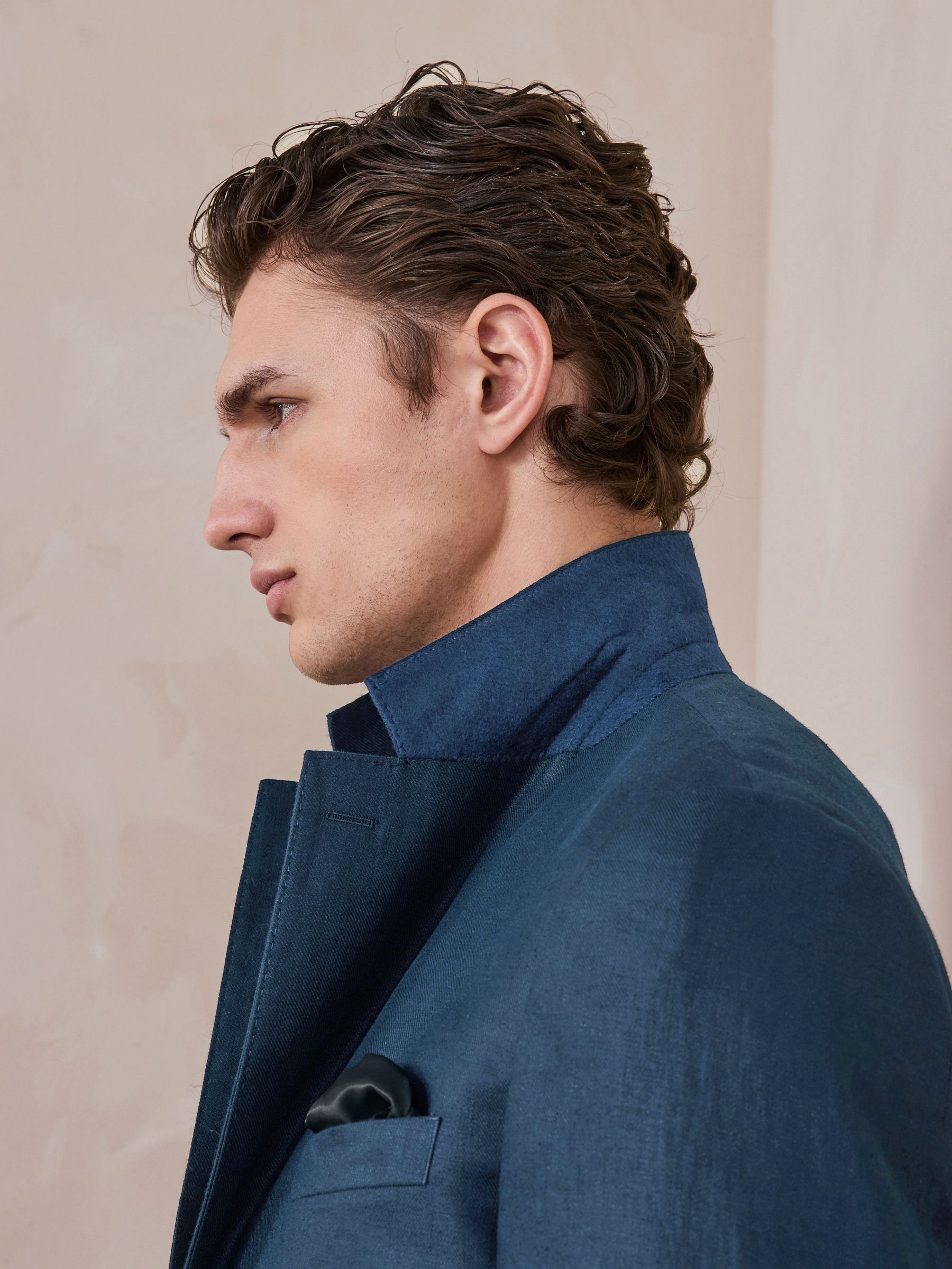 Buy Blue N.Premium Tailored Fit 100% Linen Suit Jacket from Next USA