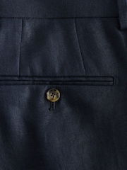 Blue N.Premium Tailored Fit 100% Linen Suit Trousers - Image 10 of 10