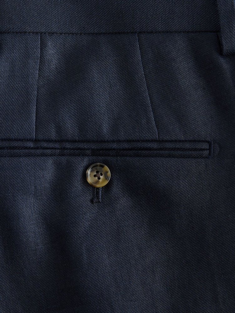 Blue N.Premium Tailored Fit 100% Linen Suit Trousers - Image 10 of 10