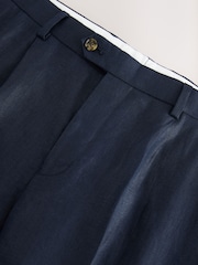 Blue N.Premium Tailored Fit 100% Linen Suit Trousers - Image 9 of 10