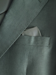 Green N.Premium Tailored Fit Linen Suit Jacket - Image 8 of 10