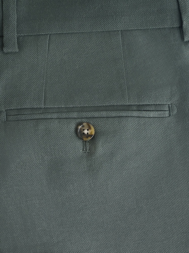 أخضر - بنطلون بدلة من الكتان 100% بتلبيس مخصص من N.Premium - Image 9 of 9