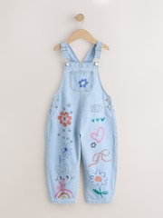 Denim Graffiti - Printed Dungarees (3-16yrs) - صورة 1 من 4