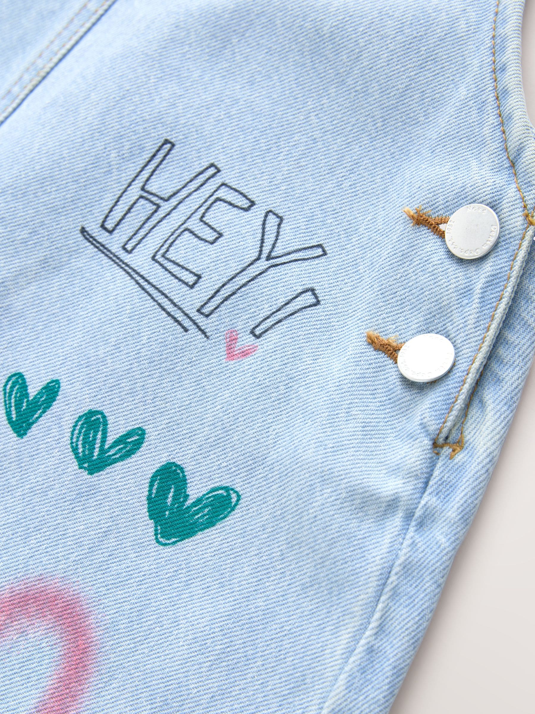 Buy Denim Graffiti Printed Dungarees (3-16yrs) from the Next UK