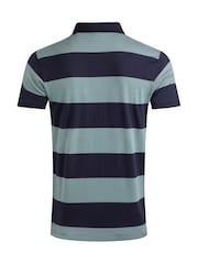 Weird Fish Green Ronald Striped Polo Shirt - Image 7 of 7