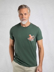 Weird Fish Green Porter Premium Graphic Print T-Shirt - Image 1 of 6