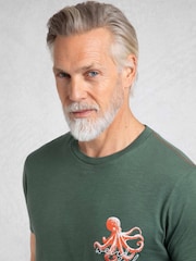 Weird Fish Green Porter Premium Graphic Print T-Shirt - Image 4 of 6
