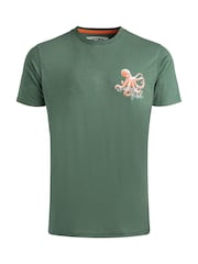 Weird Fish Green Porter Premium Graphic Print T-Shirt - Image 5 of 6