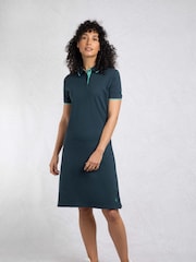 Weird Fish Blue Lynworth Printed Pique Tennis Dress - Image 2 of 7