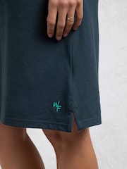 Weird Fish Blue Lynworth Printed Pique Tennis Dress - Image 5 of 7