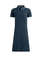 Weird Fish Blue Lynworth Printed Pique Tennis Dress - Image 6 of 7