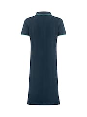 Weird Fish Blue Lynworth Printed Pique Tennis Dress - Image 7 of 7