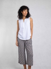 Weird Fish White Maude V-Neck Broidery Vest - Image 2 of 6