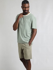 Weird Fish Green Adair Premium Stripe T-Shirt - Image 4 of 8