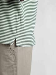 Weird Fish Green Adair Premium Stripe T-Shirt - Image 5 of 8