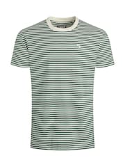 Weird Fish Green Adair Premium Stripe T-Shirt - Image 7 of 8