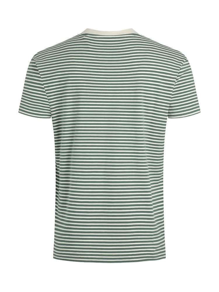 Weird Fish Green Adair Premium Stripe T-Shirt - Image 8 of 8