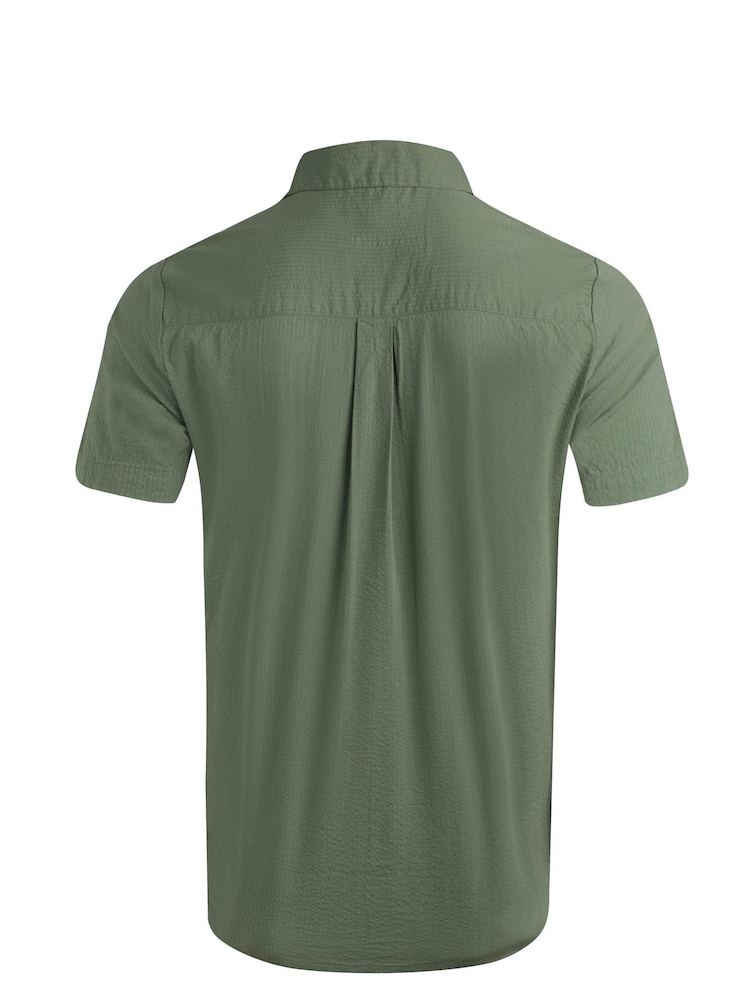 Weird Fish Green Maxwell Seersucker Shirt - Image 6 of 6