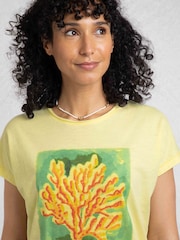 Weird Fish Yellow Coral Collage Graphic Print T-Shirt - Image 3 of 6