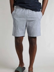 Weird Fish Blue Relaxed Winchester Linen Rich Shorts - Image 2 of 8