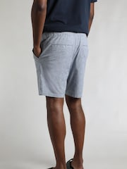 Weird Fish Blue Relaxed Winchester Linen Rich Shorts - Image 3 of 8