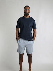 Weird Fish Blue Relaxed Winchester Linen Rich Shorts - Image 4 of 8