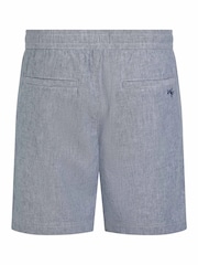 Weird Fish Blue Relaxed Winchester Linen Rich Shorts - Image 8 of 8