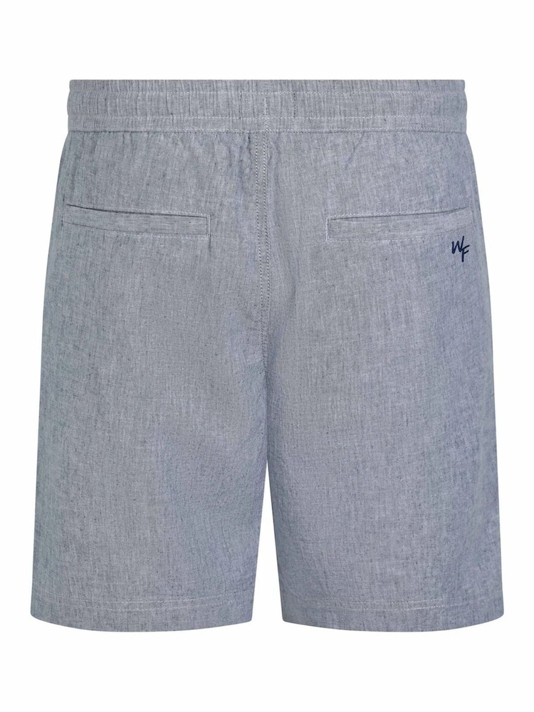 Weird Fish Blue Relaxed Winchester Linen Rich Shorts - Image 8 of 8 Weird Fish Blue Relaxed Winchester Linen Rich Shorts - Image 8 of 8