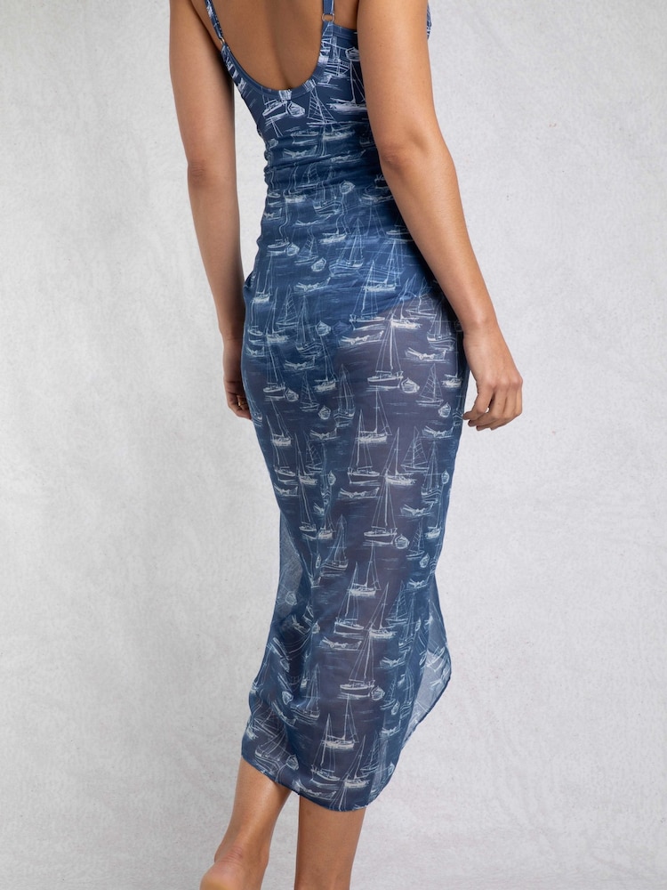 Weird Fish EnsignBlu Kiera Printed Sarong Scarf - Image 2 of 7