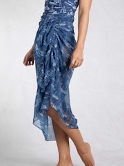 Weird Fish EnsignBlu Kiera Printed Sarong Scarf - Image 4 of 7