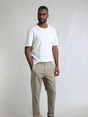 Weird Fish Cream Charleigh Textured Chino Trousers - Image 1 of 8