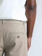 Weird Fish Cream Charleigh Textured Chino Trousers - Image 6 of 8