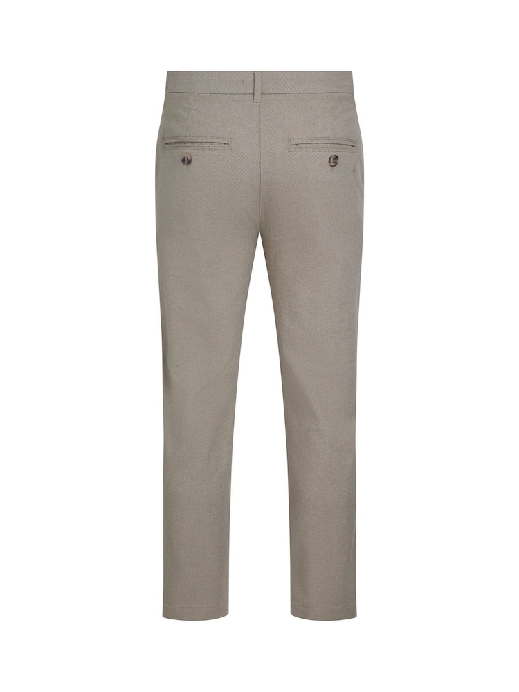 Weird Fish Cream Charleigh Textured Chino Trousers - Image 8 of 8
