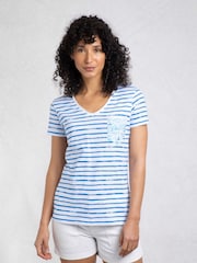 Weird Fish Blue Ericak Printed Pocket T-Shirt - Image 1 of 7