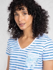 Weird Fish Blue Ericak Printed Pocket T-Shirt - Image 4 of 7