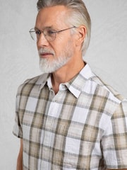Weird Fish Cream Benjamin Textured Check Shirt - Image 5 of 7
