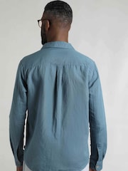 Weird Fish Shaun Linen Rich Long Sleeve Shirt - Imagem 2 de 6