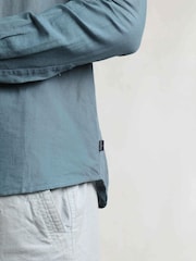 Weird Fish Shaun Linen Rich Long Sleeve Shirt - Imagem 4 de 6