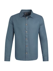 Weird Fish Shaun Linen Rich Long Sleeve Shirt - Imagem 5 de 6